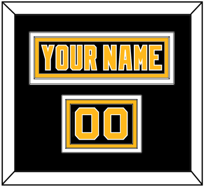 Pittsburgh Nameplate & Number (Shoulder) - Road Black (1992-1997) - Premier Tier 3