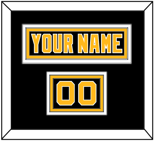 Pittsburgh Nameplate & Number (Shoulder) - Road Black (1992-1997) - Premier Tier 3