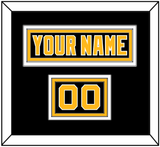 Pittsburgh Nameplate & Number (Shoulder) - Road Black (1992-1997) - Triple Mat 3