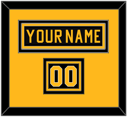 Pittsburgh Nameplate & Number (Shoulder) - Road Black (1981-1984) - Premier Tier 2
