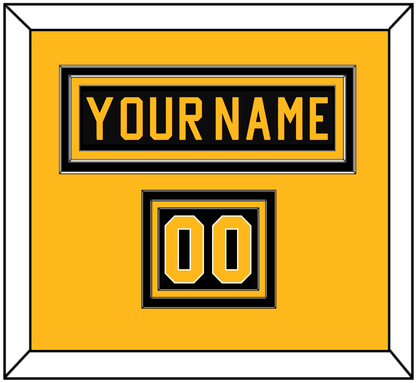 Pittsburgh Nameplate & Number (Shoulder) - Road Black (1981-1984) - Premier Tier 2