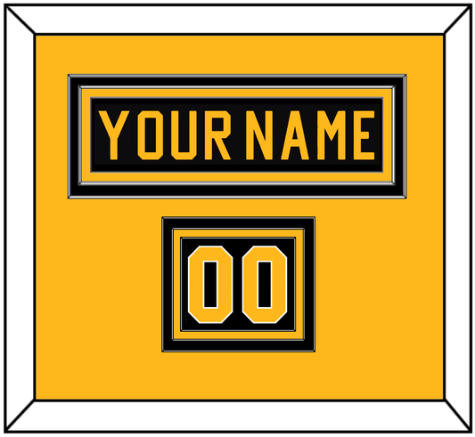 Pittsburgh Nameplate & Number (Shoulder) - Road Black (1981-1984) - Premier Tier 2