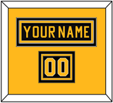 Pittsburgh Nameplate & Number (Shoulder) - Road Black (1981-1984) - Triple Mat 2