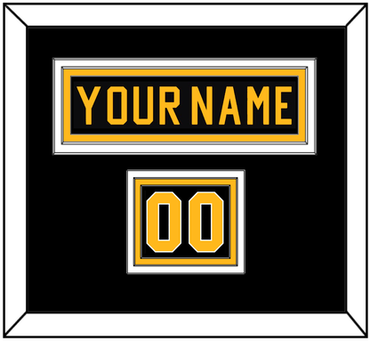 Pittsburgh Nameplate & Number (Shoulder) - Road Black (1981-1984) - Premier Tier 3