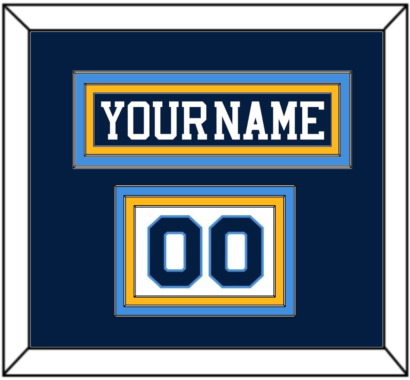 Pittsburgh Nameplate & Number (Shoulder) - Road Blue (1977-1980) - Premier Tier 2