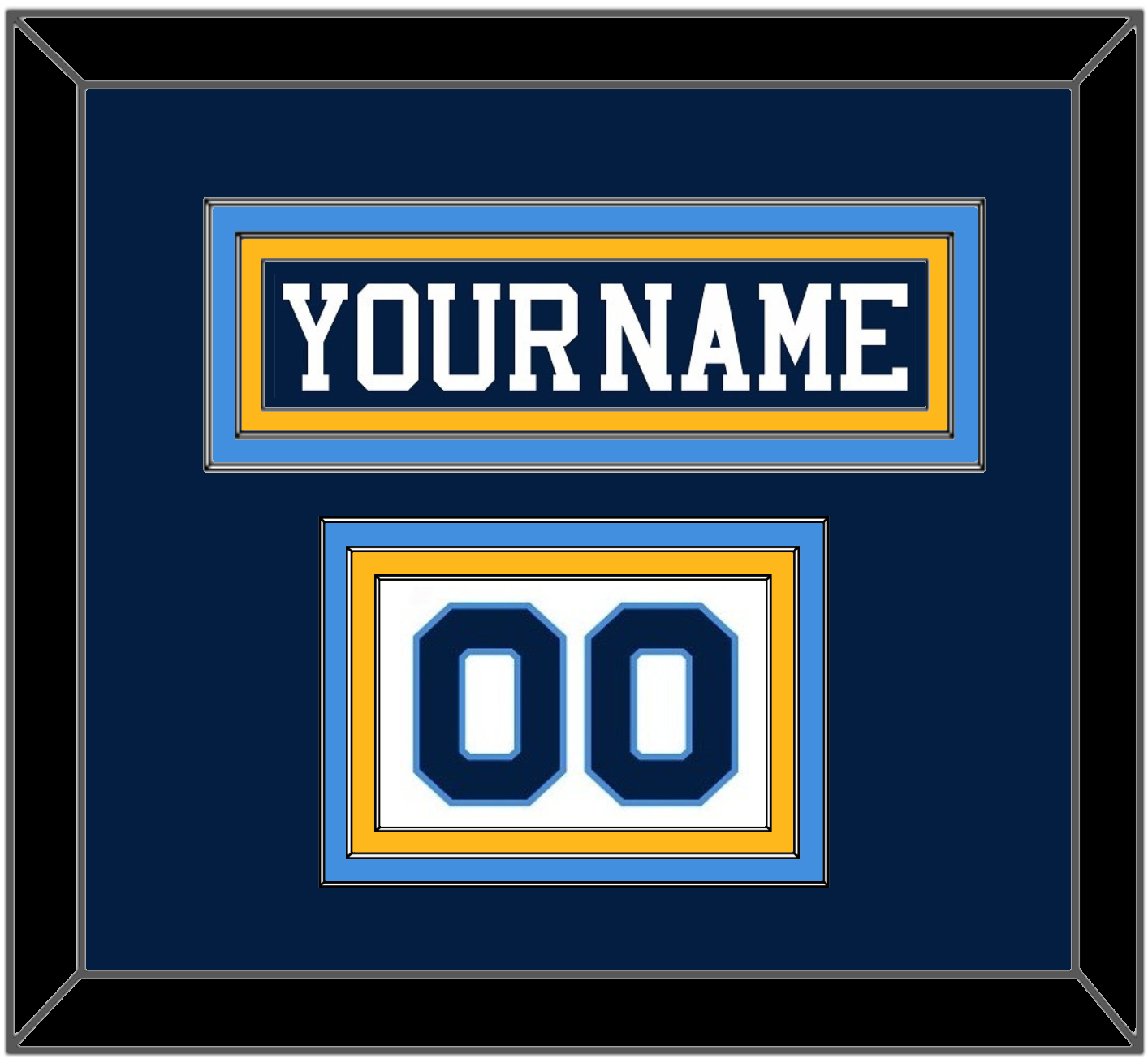 Pittsburgh Nameplate & Number (Shoulder) - Road Blue (1977-1980) - Premier Tier 2