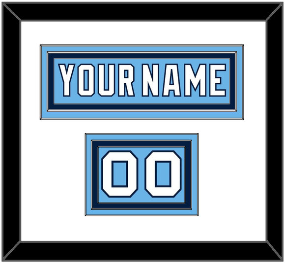 Pittsburgh Nameplate & Number (Shoulder) - 2008 Winter Classic Powder Blue - Triple Mat 1