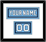 Pittsburgh Nameplate & Number (Shoulder) - 2008 Winter Classic Powder Blue - Triple Mat 1