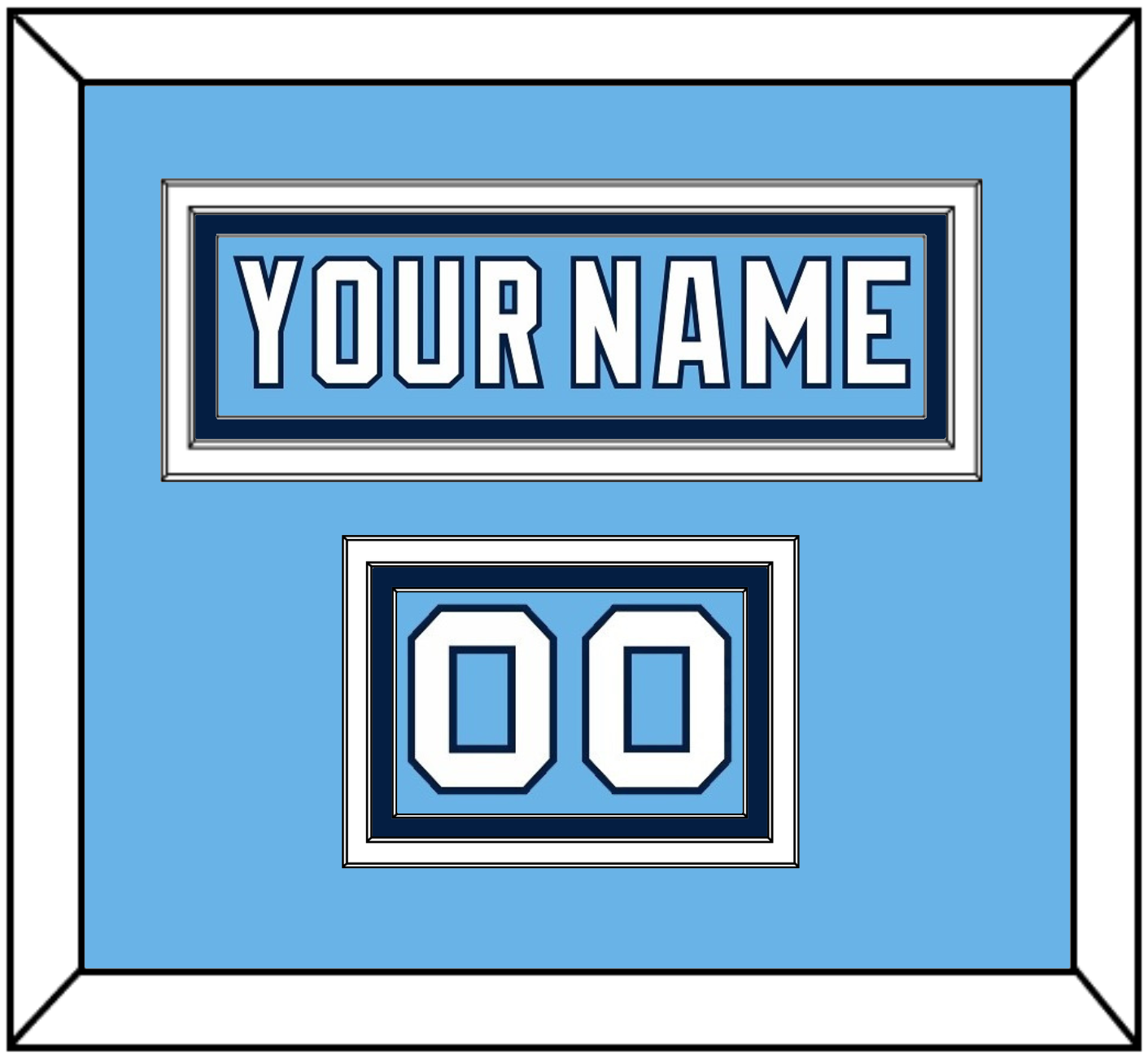 Pittsburgh Nameplate & Number (Shoulder) - Alternate Powder Blue (2008-2011) - Premier Tier 2