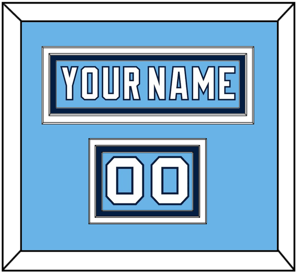 Pittsburgh Nameplate & Number (Shoulder) - 2008 Winter Classic Powder Blue - Triple Mat 2