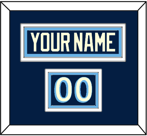 Pittsburgh Nameplate & Number (Shoulder) - 2011 Winter Classic Blue - Triple Mat 2