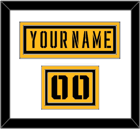 Pittsburgh Nameplate & Number (Shoulder) - 2017 Stadium Series Gold - Premier Tier 1