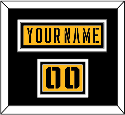 Pittsburgh Nameplate & Number (Shoulder) - 2017 Stadium Series Gold - Premier Tier 3
