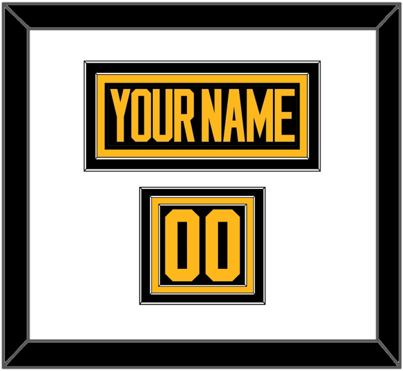 Pittsburgh Nameplate & Number (Shoulder) - 2019 Stadium Series Black - Triple Mat 1