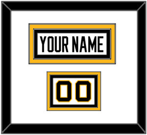 Pittsburgh Nameplate & Number (Shoulder) - Reverse Retro White (2020-2021) - Triple Mat 1