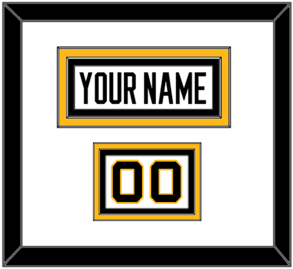 Pittsburgh Nameplate & Number (Shoulder) - Reverse Retro White (2020-2021) - Triple Mat 1