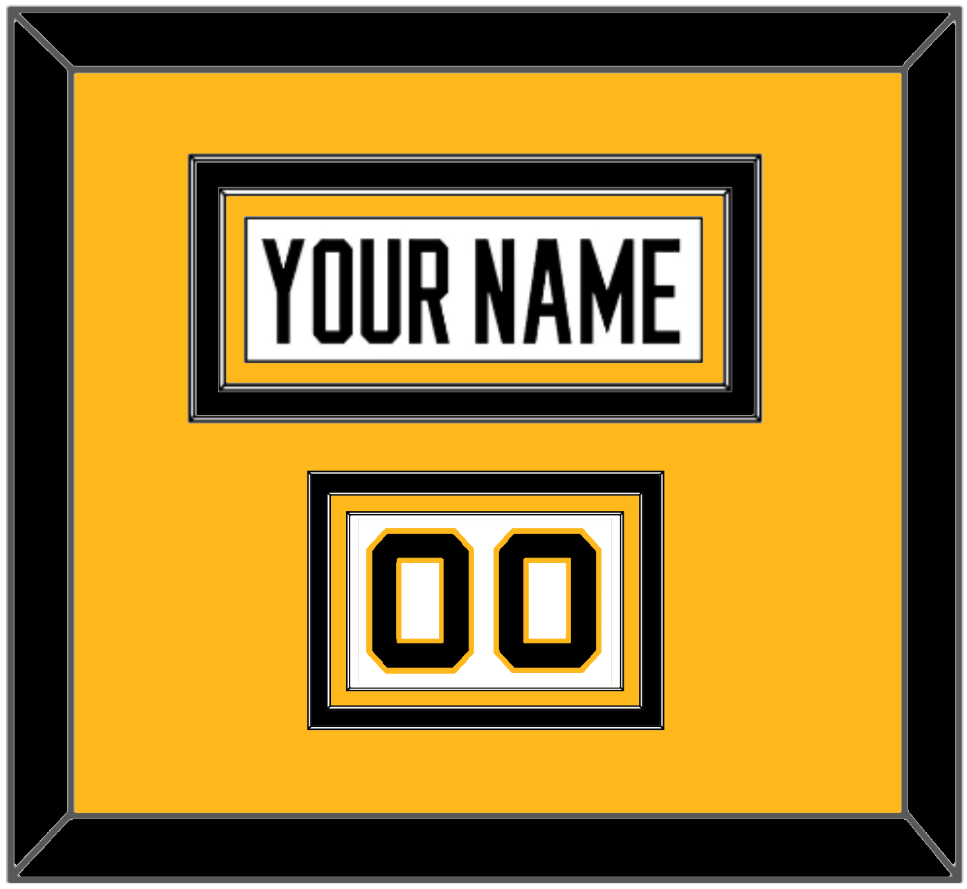 Pittsburgh Nameplate & Number (Shoulder) - Reverse Retro White (2020-2021) - Premier Tier 2
