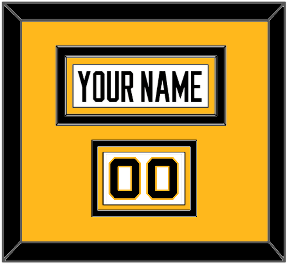 Pittsburgh Nameplate & Number (Shoulder) - Reverse Retro White (2020-2021) - Triple Mat 2