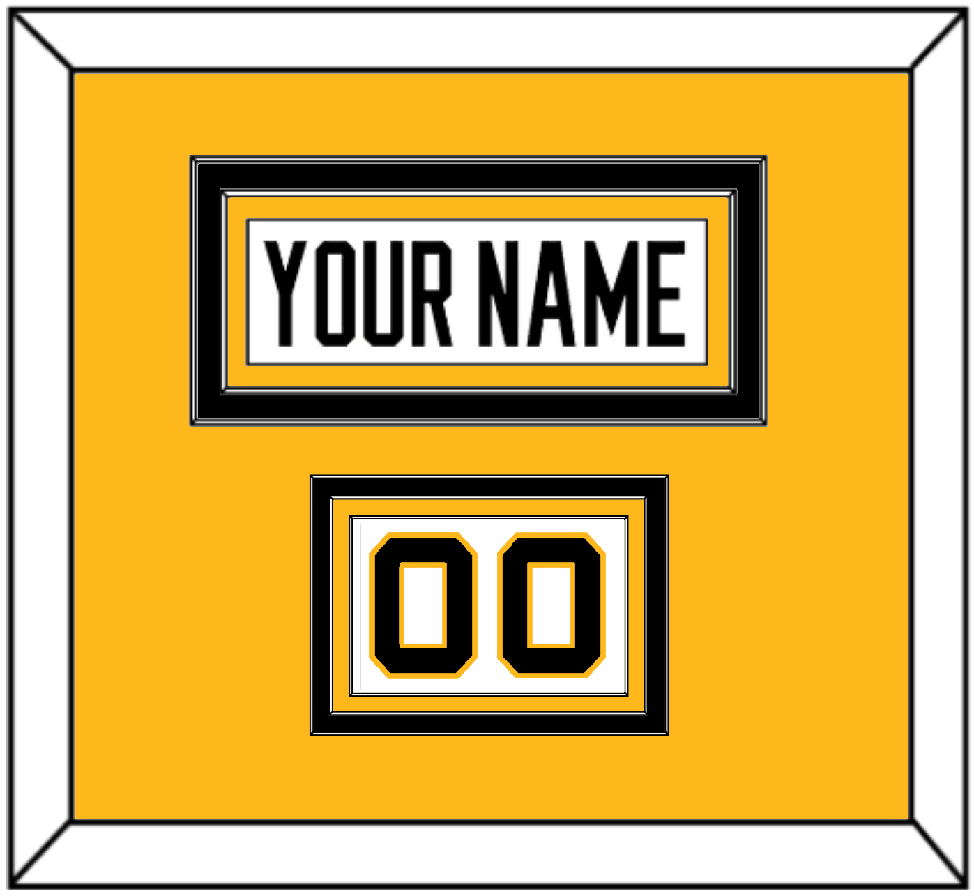 Pittsburgh Nameplate & Number (Shoulder) - Reverse Retro White (2020-2021) - Premier Tier 2
