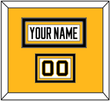 Pittsburgh Nameplate & Number (Shoulder) - Reverse Retro White (2020-2021) - Triple Mat 2