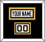 Pittsburgh Nameplate & Number (Shoulder) - Reverse Retro White - Triple Mat 3