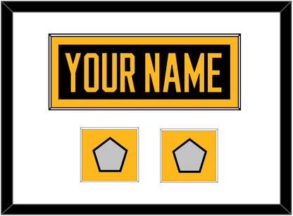 Pittsburgh Nameplate & 2 Stanley Cup Champions Patches - Road Black (1988-1992) - Essential Tier 1