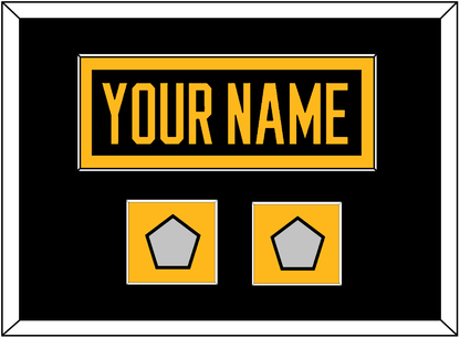 Pittsburgh Nameplate & 2 Stanley Cup Champions Patches - Road Black (1988-1992) - Essential Tier 2
