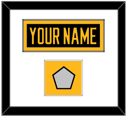Pittsburgh Nameplate & Stanley Cup Champions Patch - Home Black - Essential Tier 1