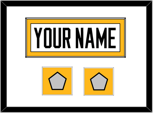 Pittsburgh Nameplate & 2 Stanley Cup Finals Patches - Road White - Essential Tier 1