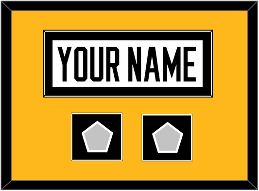 Pittsburgh Nameplate & 2 Stanley Cup Finals Patches - Road White - Essential Tier 2