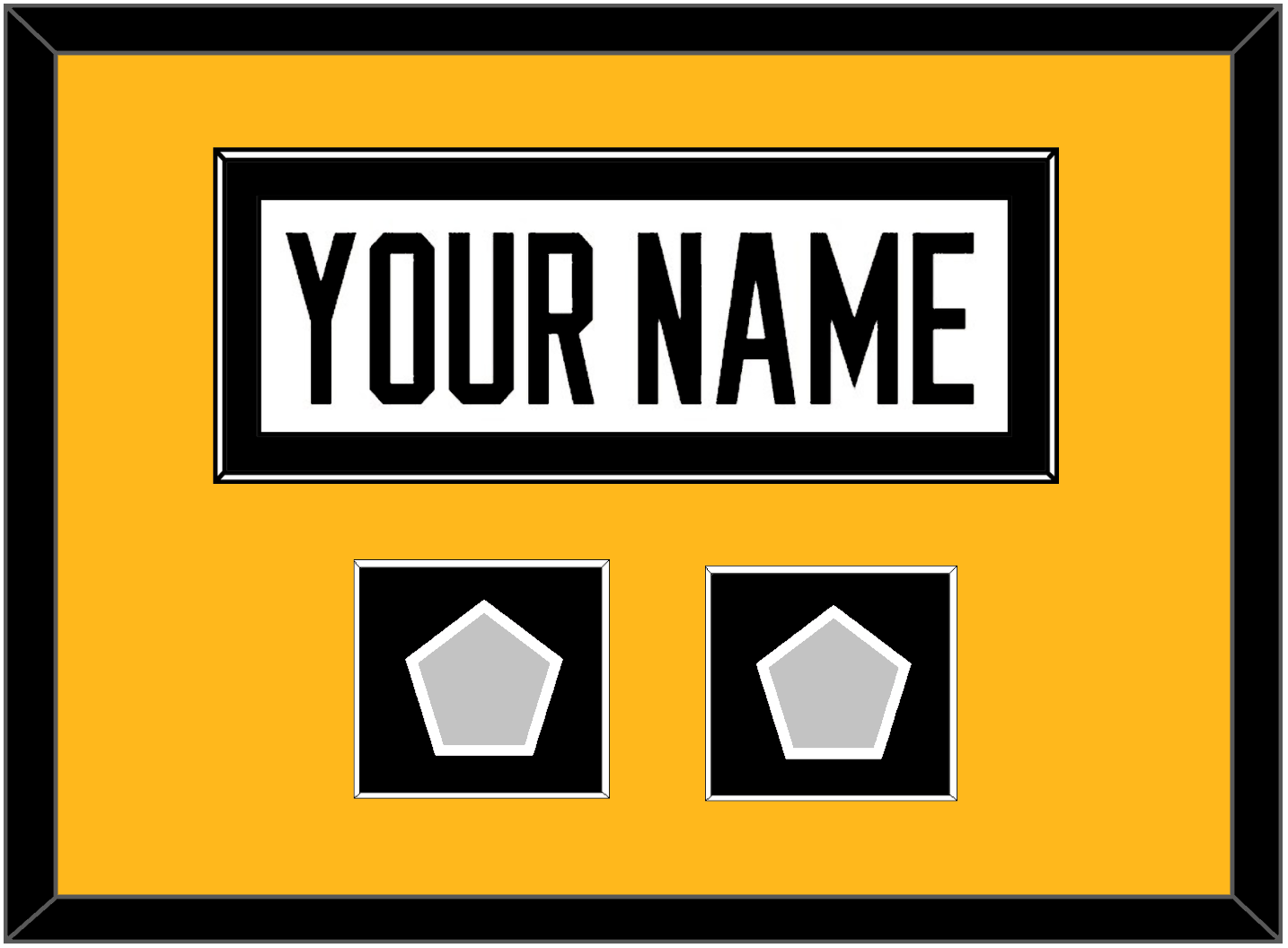 Pittsburgh Nameplate & 2 Stanley Cup Champions Patches - Home White (1988-1992) - Essential Tier 2