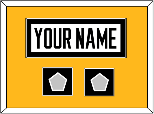 Pittsburgh Nameplate & 2 Stanley Cup Finals Patches - Home White (1988-1992) - Essential Tier 2