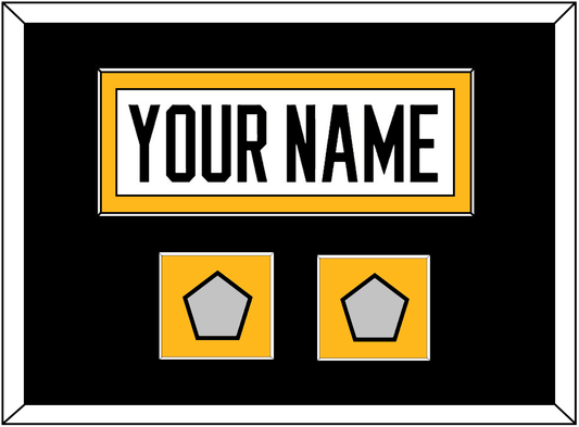 Pittsburgh Nameplate & 2 Stanley Cup Finals Patches - Road White - Essential Tier 3