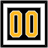 Pittsburgh Number (Back) - Road Black (1980-1981) - Single Mat 1