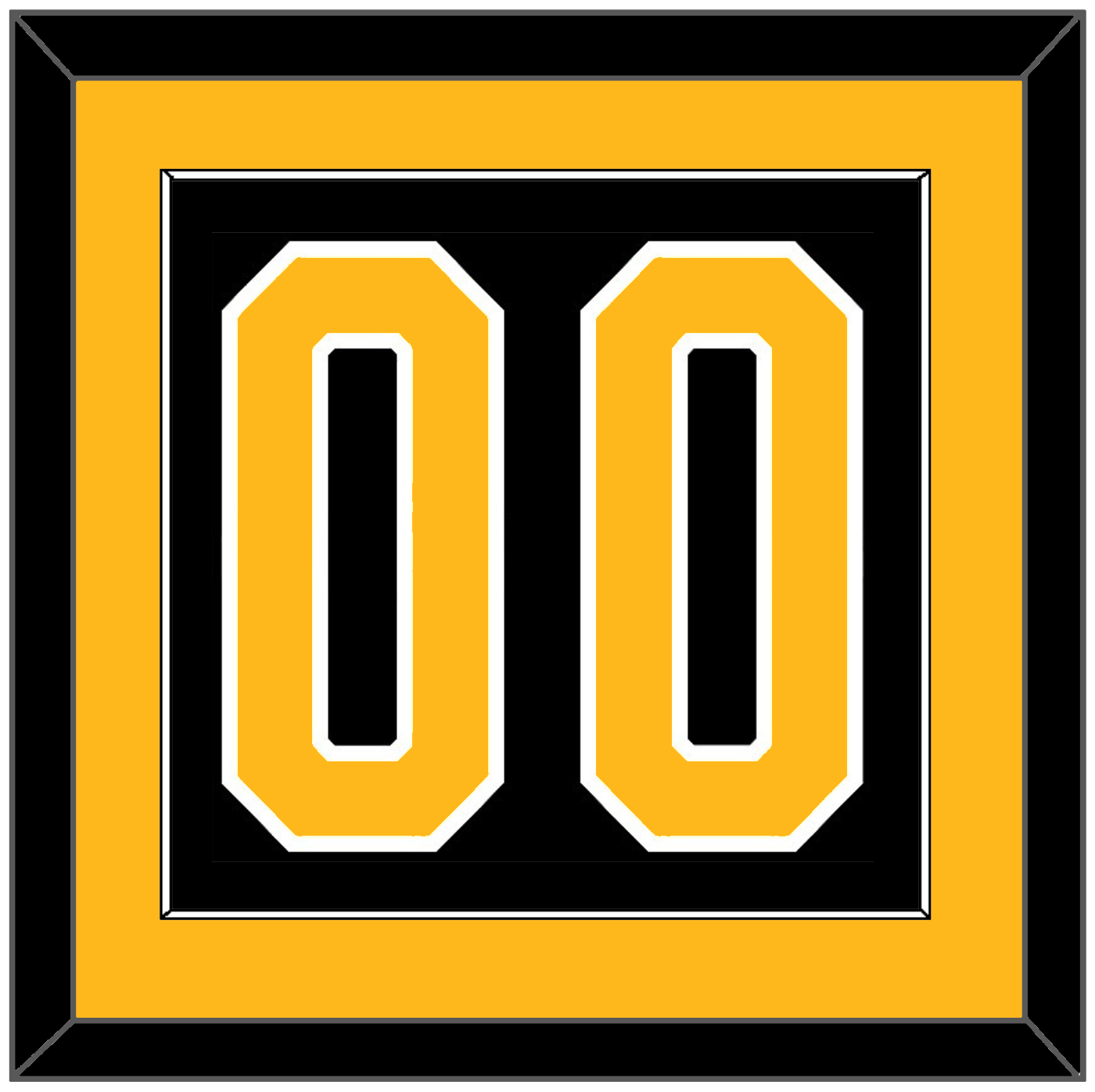 Pittsburgh Number (Back) - Road Black (1980-1981) - Essential Tier 2