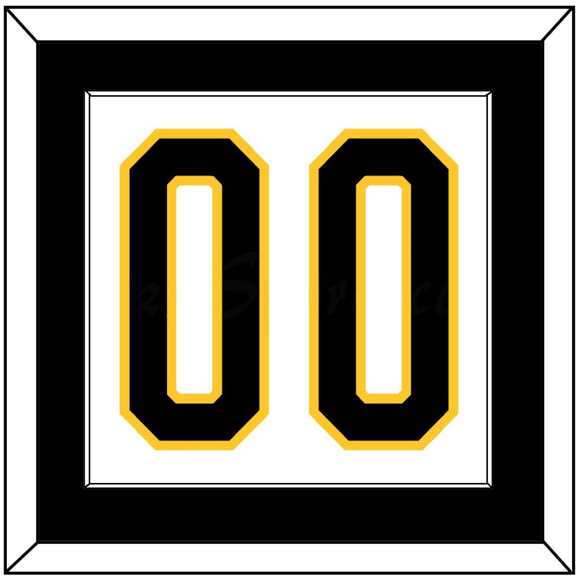 Pittsburgh Number (Back) - Home White (1980-1981) - Single Mat 1