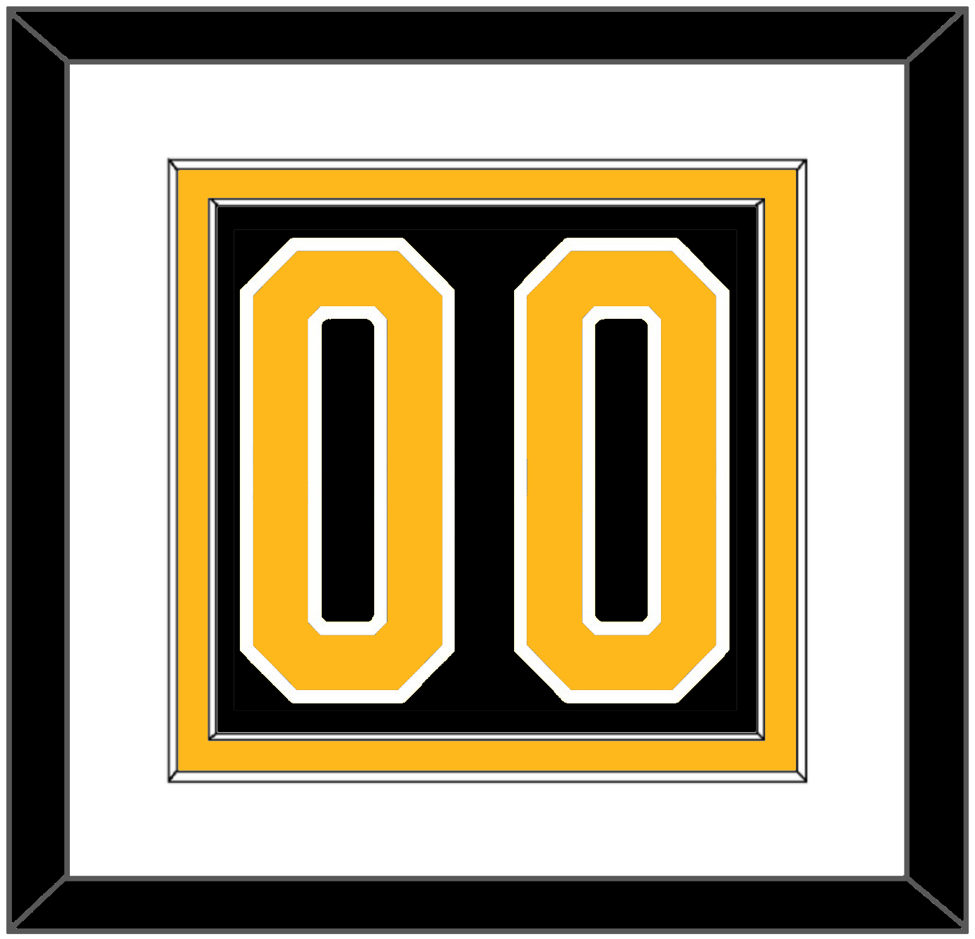 Pittsburgh Number (Back) - Road Black (1980-1981) - Signature Tier 1