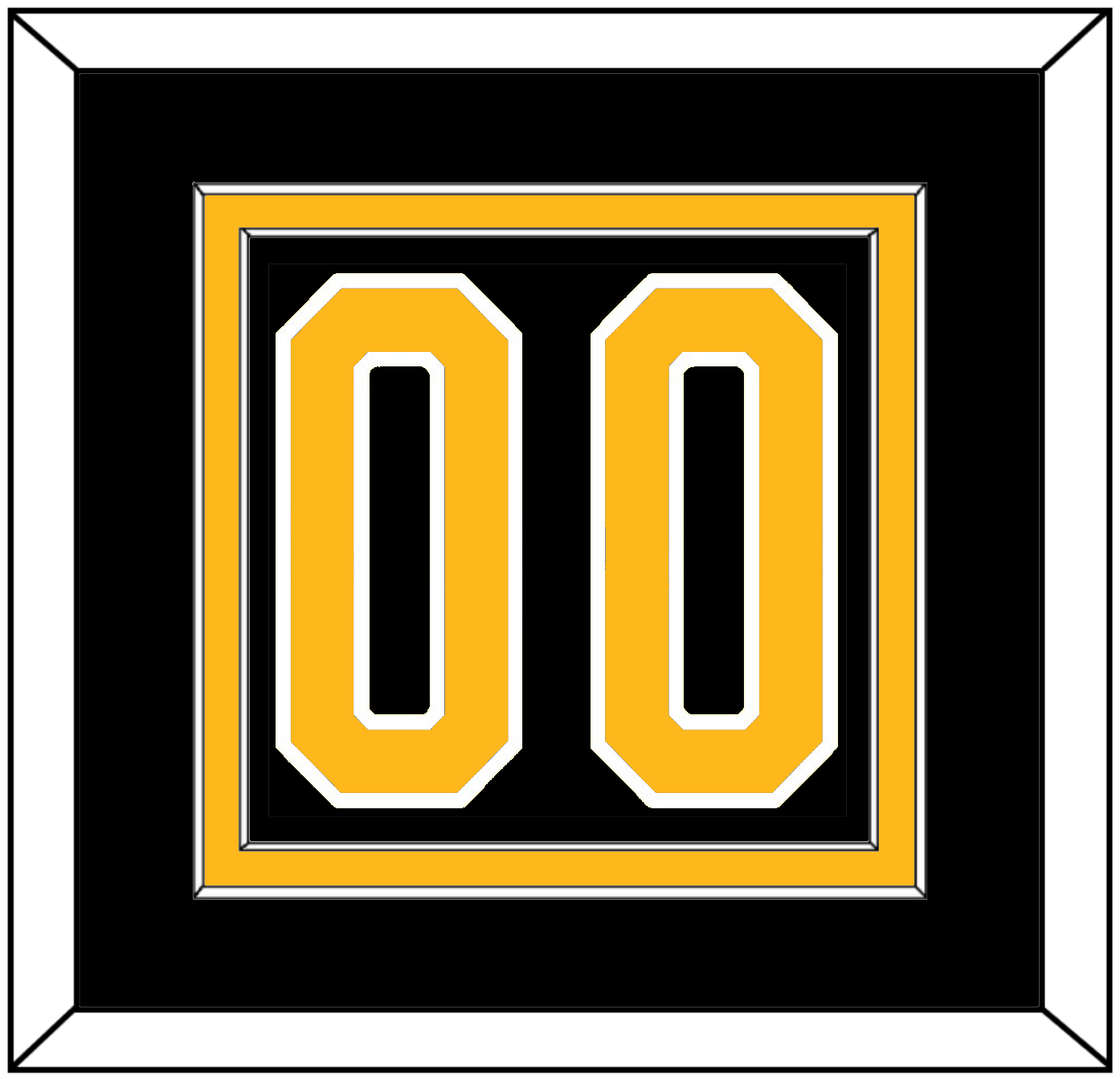 Pittsburgh Number (Back) - Road Black (1980-1981) - Signature Tier 2