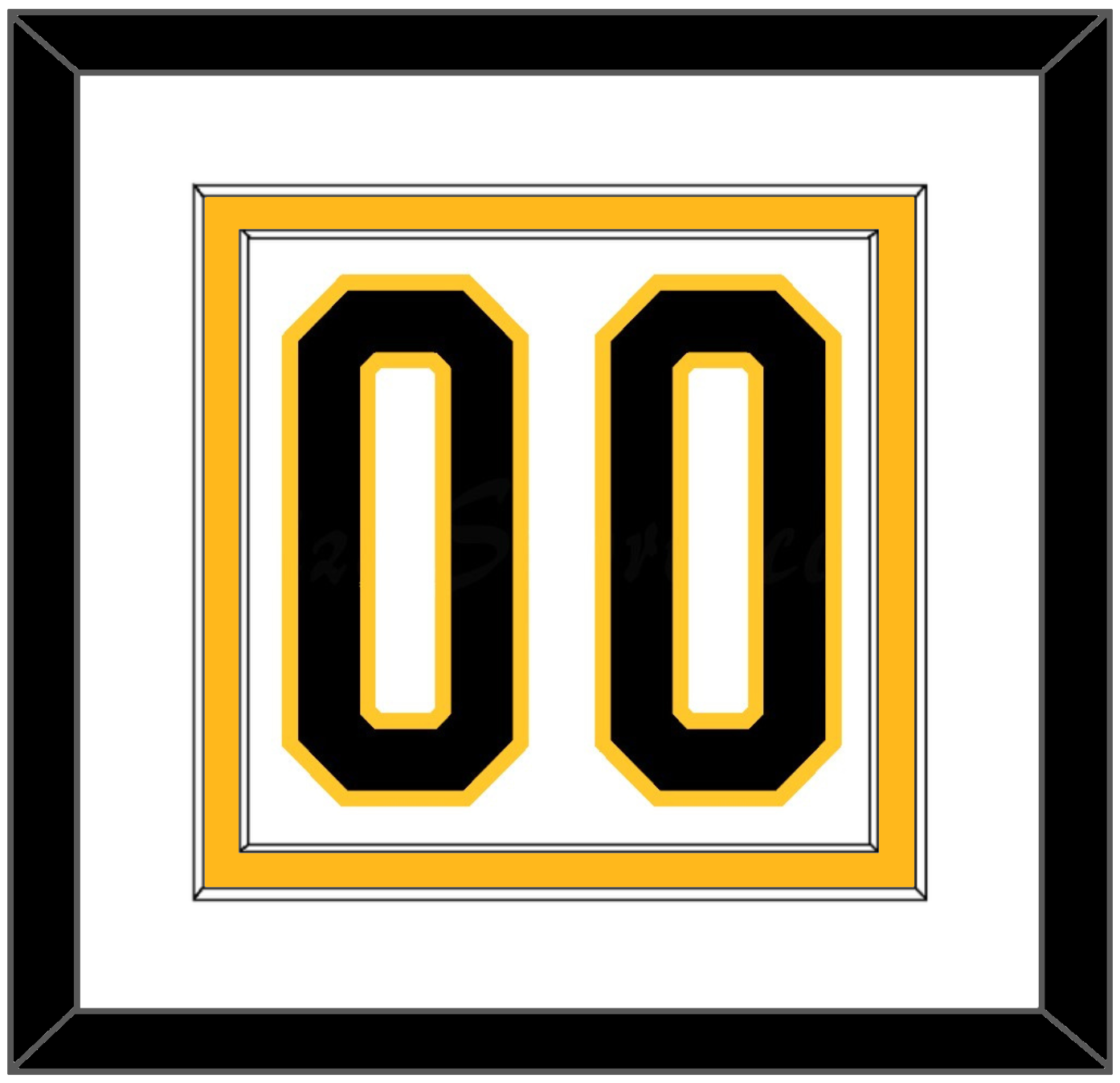 Pittsburgh Number (Back) - Home White (1980-1981) - Signature Tier 1