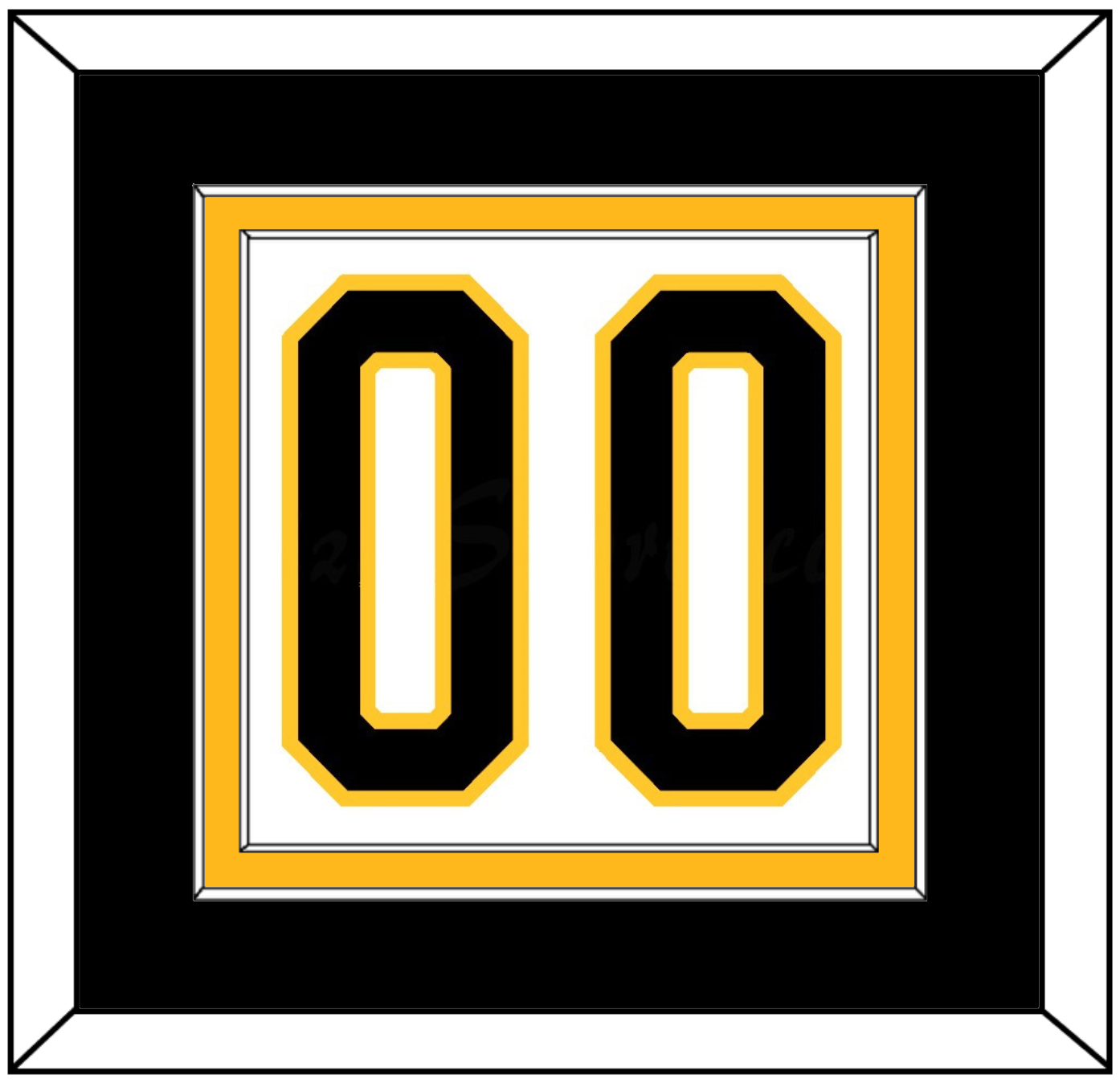 Pittsburgh Number (Back) - Home White (1980-1981) - Signature Tier 2
