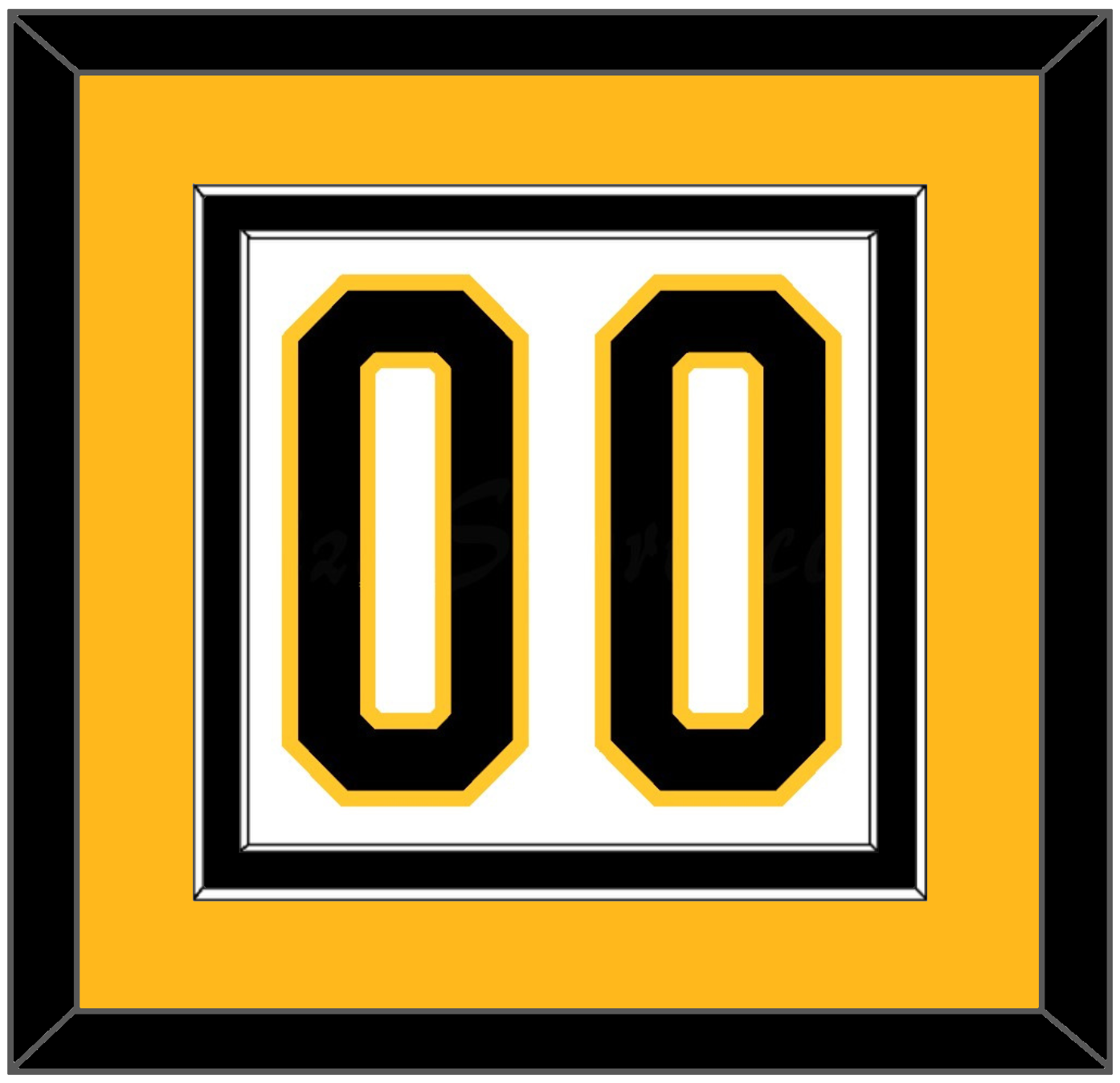 Pittsburgh Number (Back) - Home White (1980-1981) - Signature Tier 3