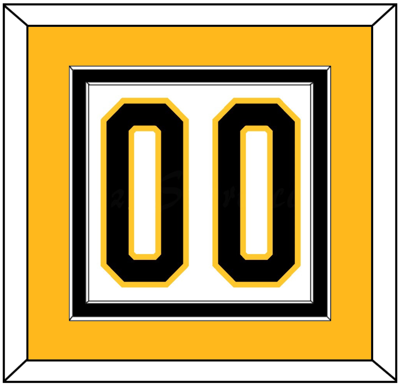 Pittsburgh Number (Back) - Home White (1980-1981) - Signature Tier 3
