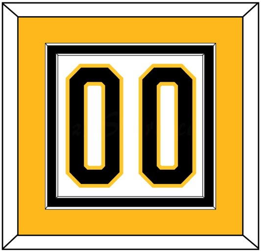 Pittsburgh Number (Back) - Home White (1980-1981) - Signature Tier 3