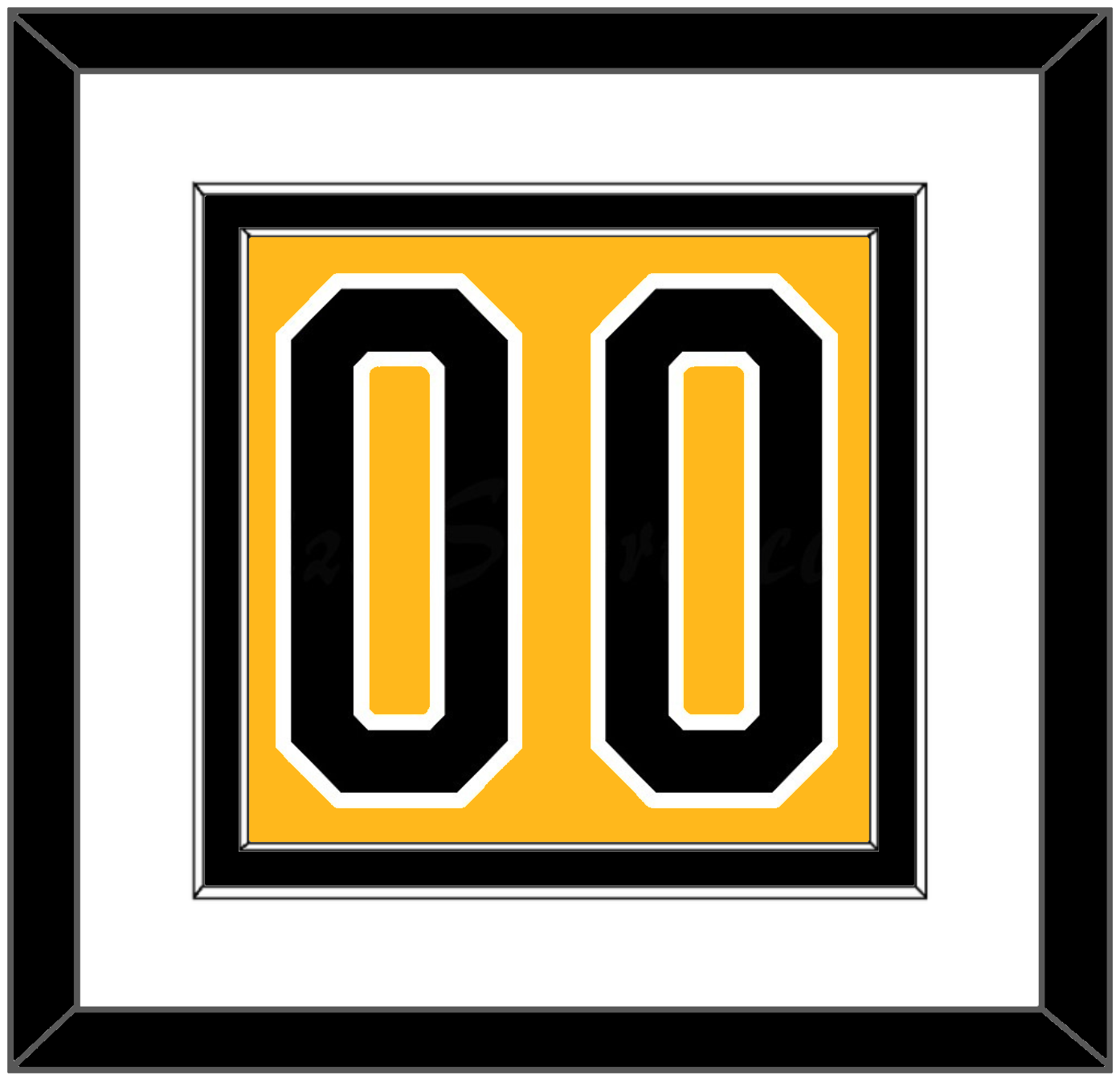 Pittsburgh Number (Back) - Alternate Gold (1980-1981) - Signature Tier 1