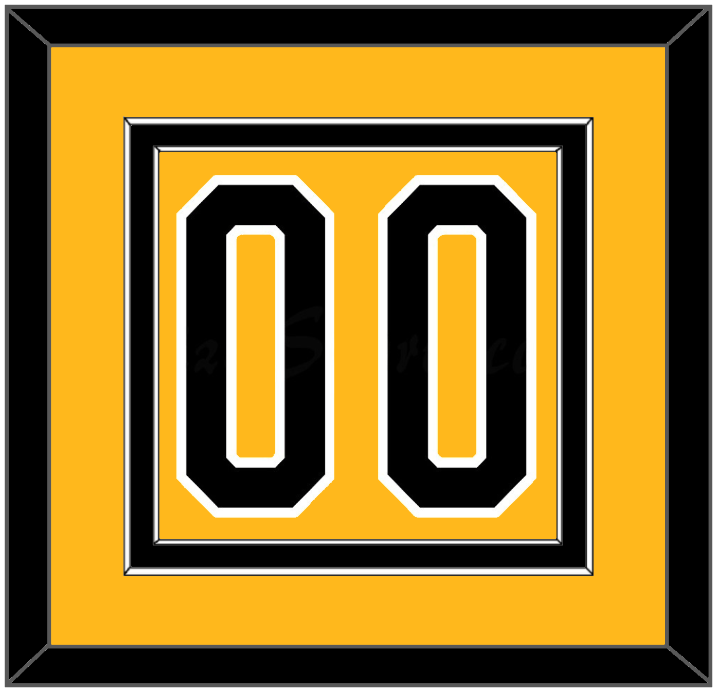 Pittsburgh Number (Back) - Alternate Gold (1980-1981) - Signature Tier 2