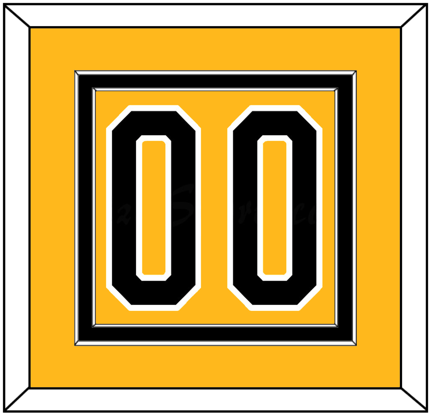 Pittsburgh Number (Back) - Alternate Gold (1980-1981) - Signature Tier 2