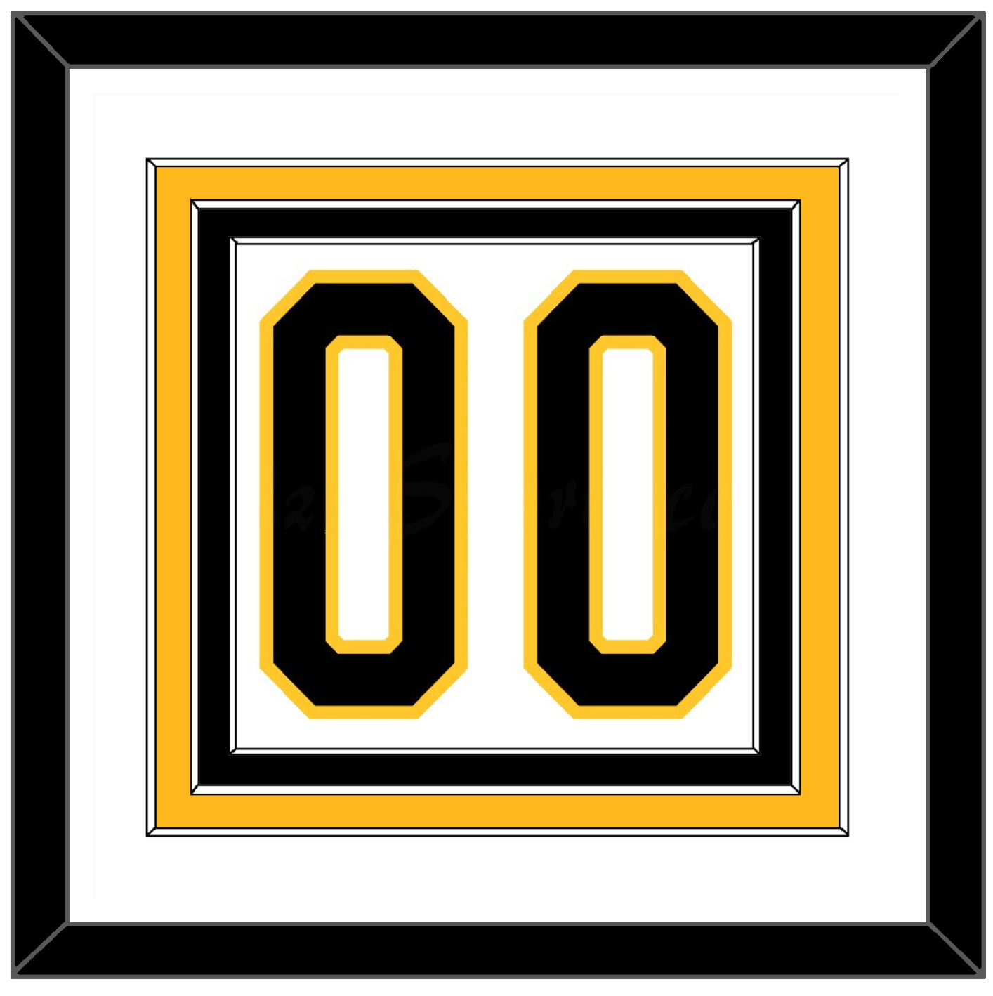 Pittsburgh Number (Back) - Home White (1980-1981) - Premier Tier 1