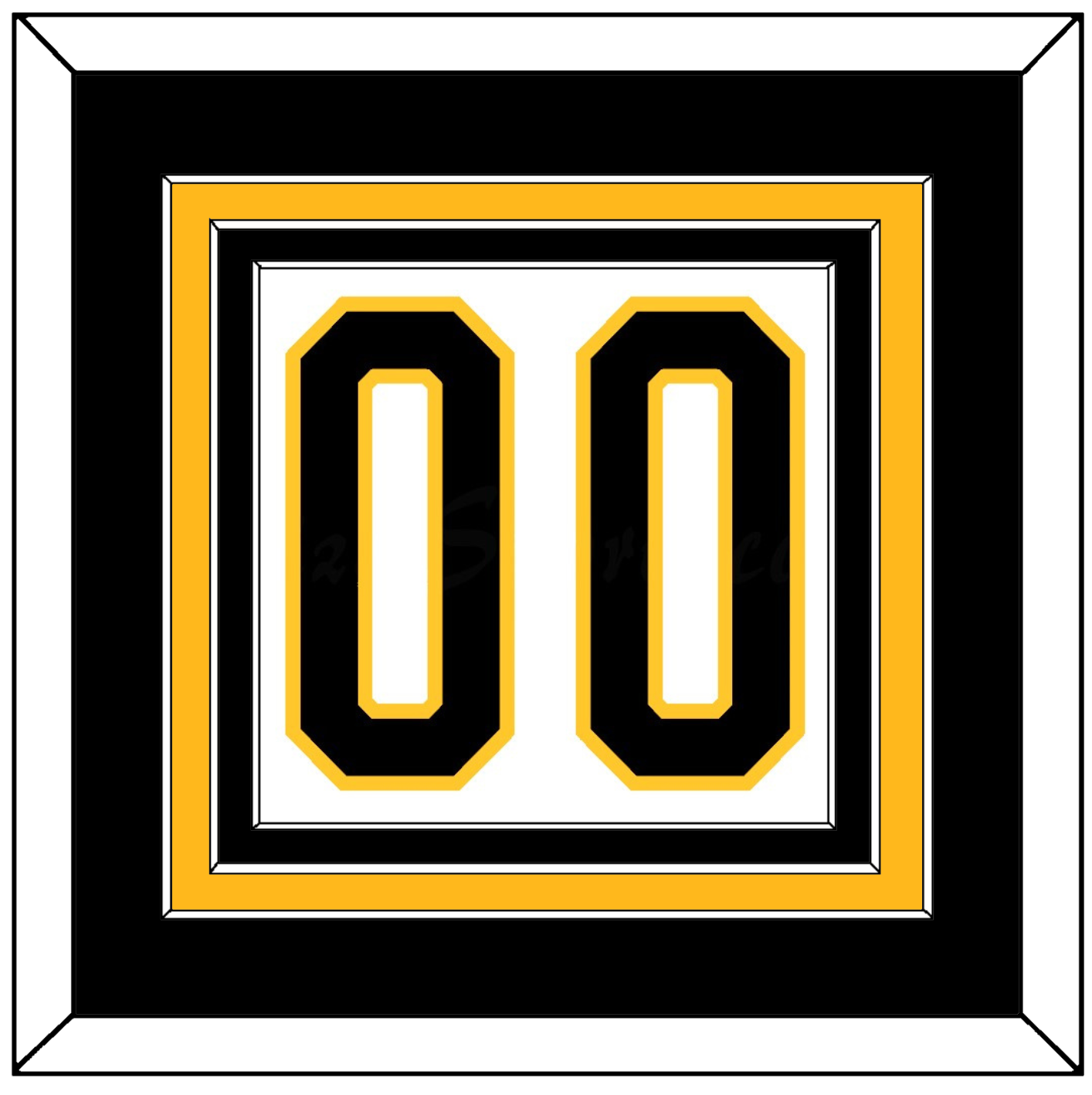 Pittsburgh Number (Back) - Home White (1980-1981) - Premier Tier 2