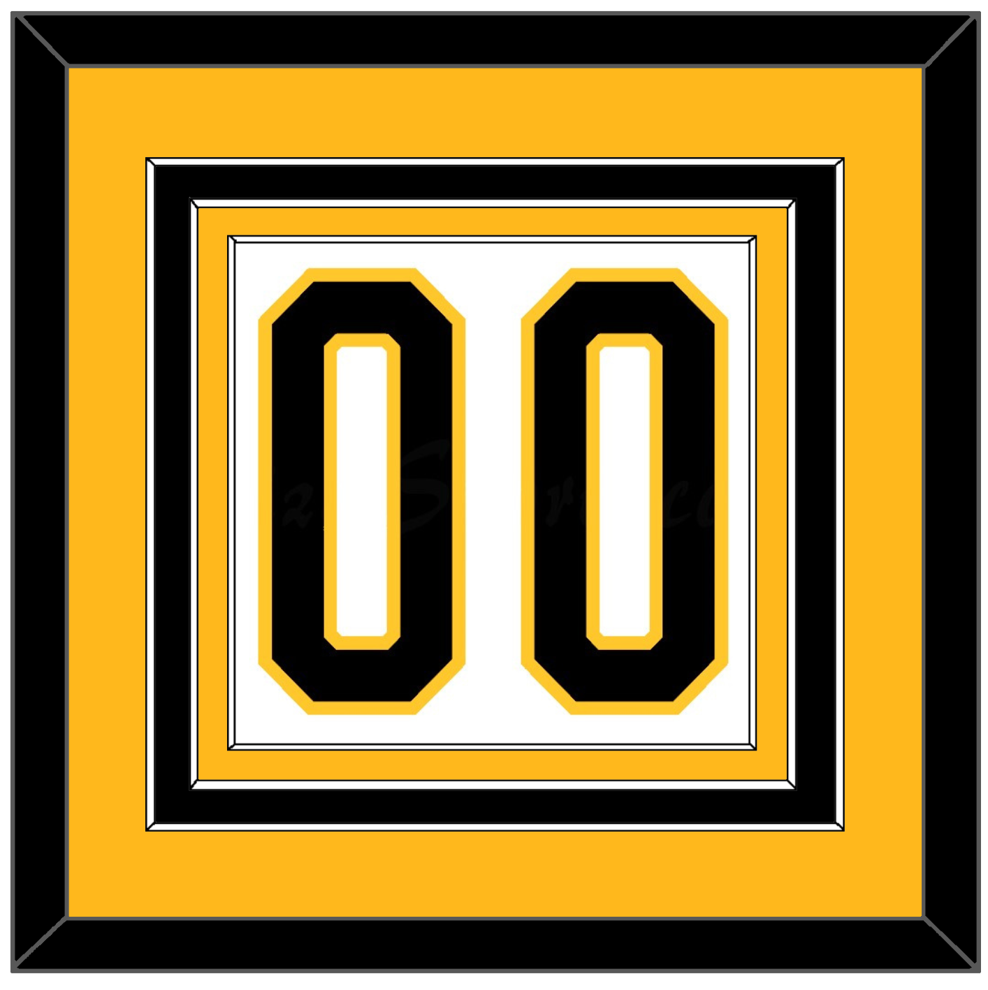 Pittsburgh Number (Back) - Home White (1980-1981) - Premier Tier 3