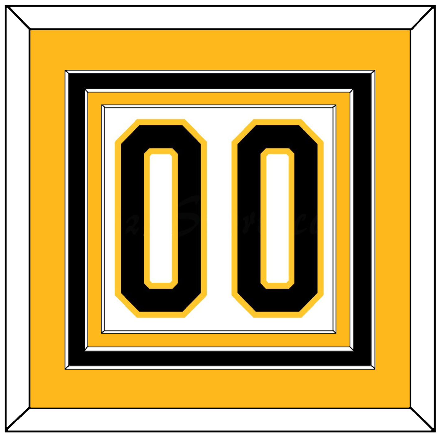 Pittsburgh Number (Back) - Home White (1980-1981) - Premier Tier 3
